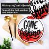 JarThenaAMCS Gone Fishing Party Plates Black White Red Disposable Paper Plates Dinner Plates 9 Inch Dessert Plates for Fisherman Party Supplies Table Decor, 24Pcs view 3