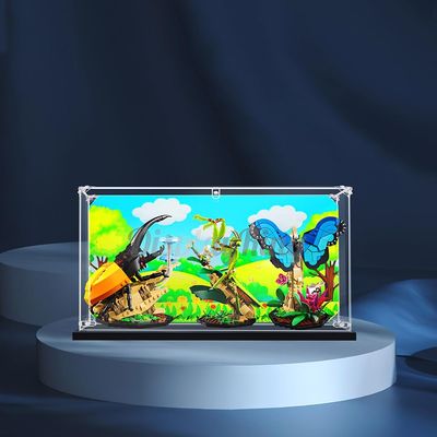 Acrylic Display case Compatible with The Insect Collection 21342 3mm Thickness dust-Free and Crystal Clear Display case with Screw (Model Set is not Included) (No Background)