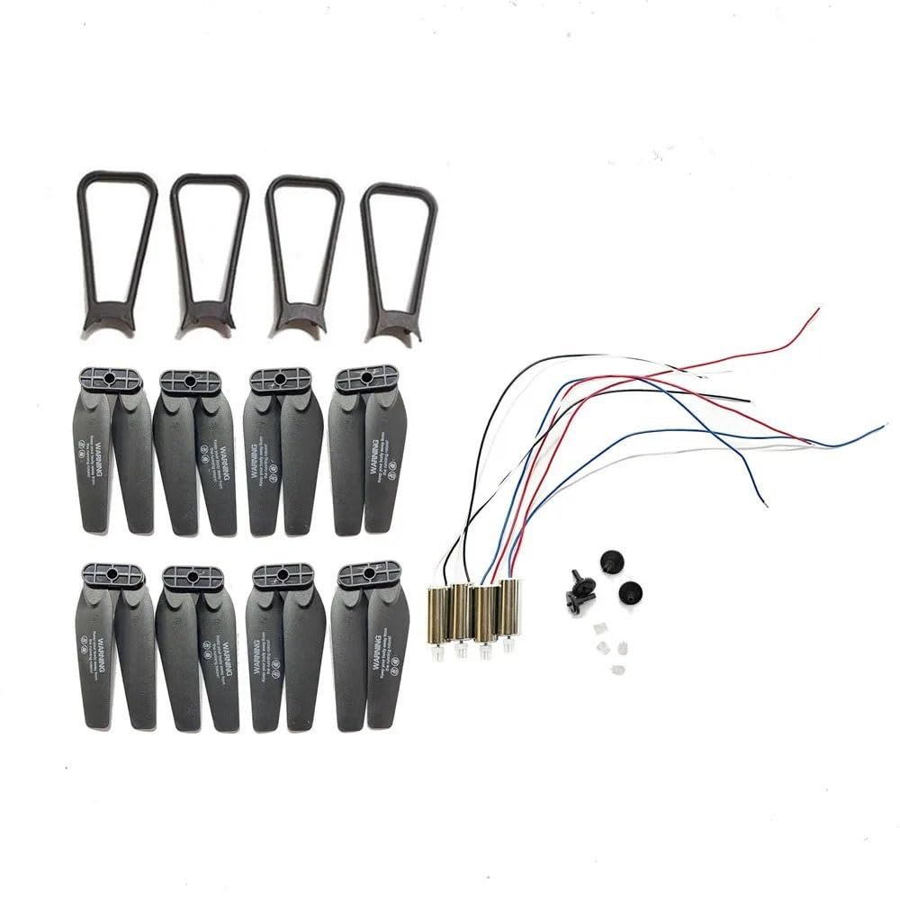 DAYUDDRICAR Drone Propeller Kit, for 4D V13 RC Foldable Drone Spare Parts Propeller Props Blade Guard with Motor Engine Gears Kit Replacement for 4D V13 RC Foldable Drone Quadcopter Accessories