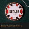 JIESITE Dealer Buttons, Texas Hold'em Casino Grade Metal Dealer Buttons, 3 Piece Deluxe 2.1/1.7 Inch Poker Accessory Set view 2
