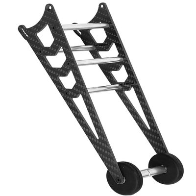 hopsupRC RC Carbon Adjustable Wheelie Bar Kit Tail Wheel Head up Wheel Upgrades Part for 1/10 Slash,Rustler,Bandit,Stampede VXL 2WD,Carbon Adjustable Wheelie Bar w/Mount Hops Up, Black