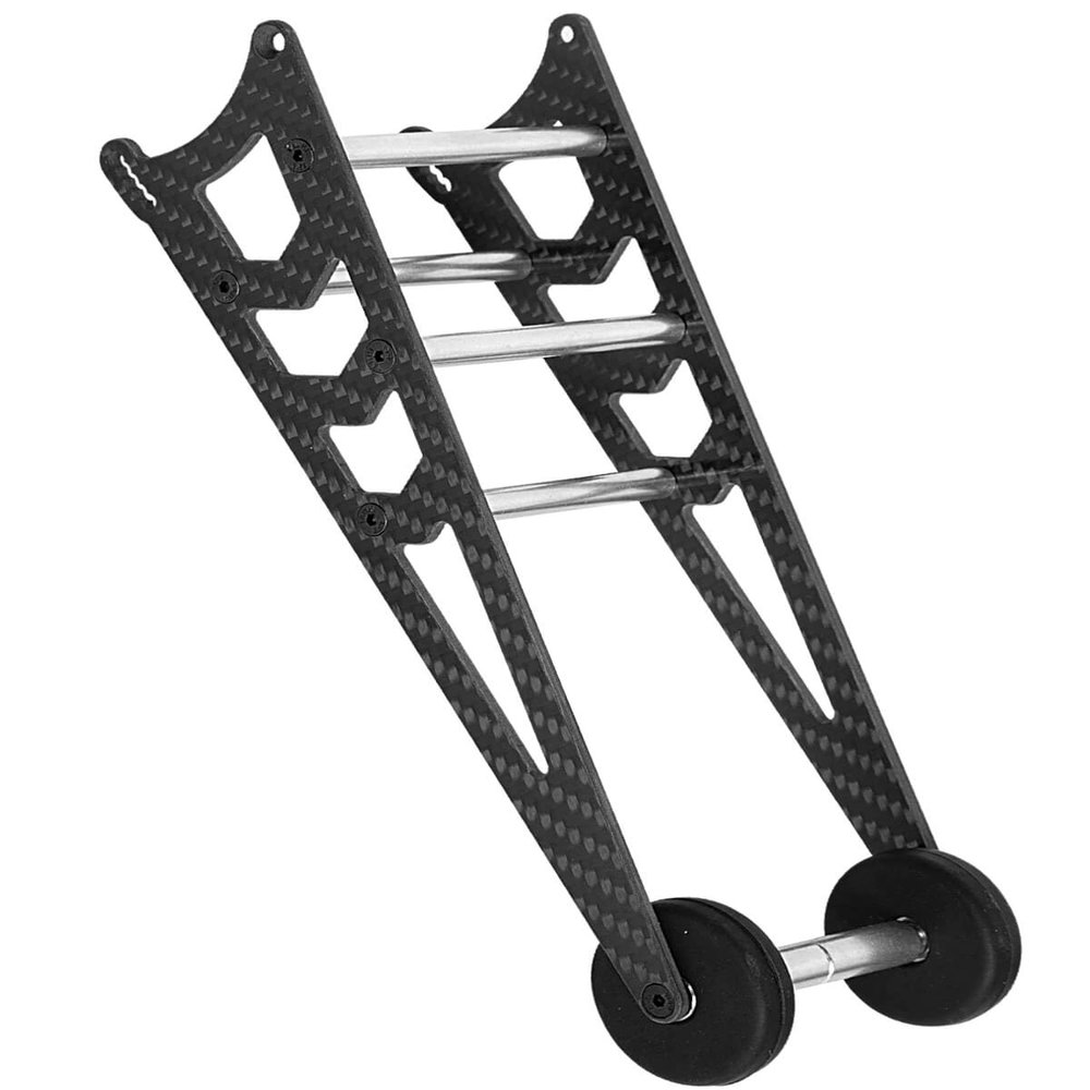 hopsupRC RC Carbon Adjustable Wheelie Bar Kit Tail Wheel Head up Wheel Upgrades Part for 1/10 Slash,Rustler,Bandit,Stampede VXL 2WD,Carbon Adjustable Wheelie Bar w/Mount Hops Up, Black