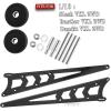hopsupRC RC Carbon Adjustable Wheelie Bar Kit Tail Wheel Head up Wheel Upgrades Part for 1/10 Slash,Rustler,Bandit,Stampede VXL 2WD,Carbon Adjustable Wheelie Bar w/Mount Hops Up, Black view 2