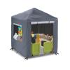 Hadisi Outdoor Kids Playhouse Cover,600D Heavy Duty Waterproof Play House Covers,56" W x 56" D x 60" H,Suitable for All Around Playtime Patio with Canopy Playset -Grey view 1