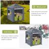 Hadisi Outdoor Kids Playhouse Cover,600D Heavy Duty Waterproof Play House Covers,56" W x 56" D x 60" H,Suitable for All Around Playtime Patio with Canopy Playset -Grey view 4