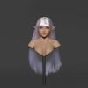 1/6 Scale Female Head Sculpt,Elf Girl Pale Skin Head Carved for 12inch Female Action Figure Body (B) view 1