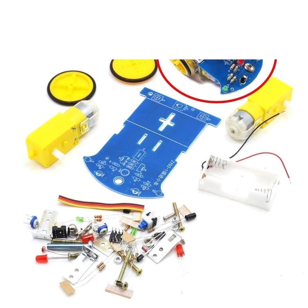 1 Set Intelligent Tracing Smart Car Chassis Kit Trace Intelligent Track Line Car Fun Electronic Production DIY Kit Practice