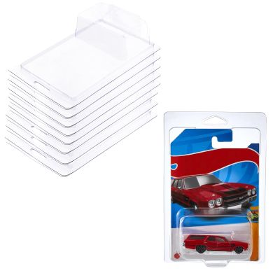 12 PCS Plastic Protector Case 7.5 x 5 x 2 Inch Model Car Clamshell Cases Clear PET Display Case Compatible with Model Cars Protector Packs Toys Car Blister Pack Covers for Display Storage