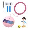 Atlodas Glowing Bouncing Ball, Ankle Skip Ball, Sports Swing Ball, Flashing Jump Ring Glowing Jumping Ball, Ankle Skipping Toy with Bouncy Ball, Sports Toy Fitness Toy for Kids Adults (Charge, Pink) view 1