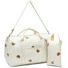 Paterr 2 Pcs Diaper Bag Tote Large Travel Diaper Tote Mommy Hospital Bag Cute Cotton Small Reusable Handbag for Mom Nurse(Bear) view 1
