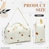Paterr 2 Pcs Diaper Bag Tote Large Travel Diaper Tote Mommy Hospital Bag Cute Cotton Small Reusable Handbag for Mom Nurse(Bear) view 3