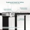 Babelio Extra Wide Baby/Dog Gate PressGuard P7, 29-55" Auto Close for The House and Doorway, Safety Pressure Mounted Pet Door, NO Need Tools and Drilling, Black view 3