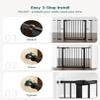 Babelio Extra Wide Baby/Dog Gate PressGuard P7, 29-55" Auto Close for The House and Doorway, Safety Pressure Mounted Pet Door, NO Need Tools and Drilling, Black view 4