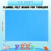 Poen 2 Pcs 41 x 29 Inch Felt Board Toddlers Flannel Board Stories Felt Stories Activities Play Kits for Preschool Classroom Wall Hanging Boys Girls Birthday Gifts Homeschooling Activity, Blue, Black view 2