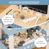 GLACER Kids Wooden Toy Workbench & Tools, Realistic Pretend Play Tool Bench Workshop with Construction Toys for Boys & Girls Aged 3+ view 2