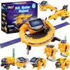 Dioju 6-in-1 Solar Robot Toys for Ages 8 9 10 11 12 Year Old Boys Girls, STEM Science Kits for Kids Age 8-12, Building Experiments Robotics Kit STEM Projects for Kid Christmas Birthday Gifts (Yellow) view 1