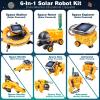 Dioju 6-in-1 Solar Robot Toys for Ages 8 9 10 11 12 Year Old Boys Girls, STEM Science Kits for Kids Age 8-12, Building Experiments Robotics Kit STEM Projects for Kid Christmas Birthday Gifts (Yellow) view 2