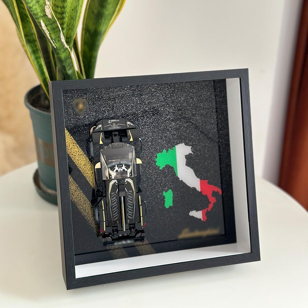 iLuane Display Wallboard for 76899 Building Set, Adult Collectibles Wall Mount, Home or Office Dcor (No Car Included)