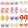 Clip On Earrings Hypoallergenic Clips Earrings Sets Suitable for Ages 4-12 Little Girls, Cute Small Clips On Earrings Jewelry Gifts Set 12 Pairs view 1