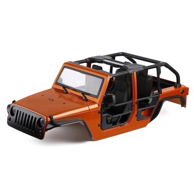 AMLIK RC Car Accessories for Axial for SCX10 90046 for Jeep for Wrangler Unassembled Kit 313mm 12.3" Wheelbase Tube Doors Hard Body Car Shell for 1/10 RC Crawler (Color : 4)