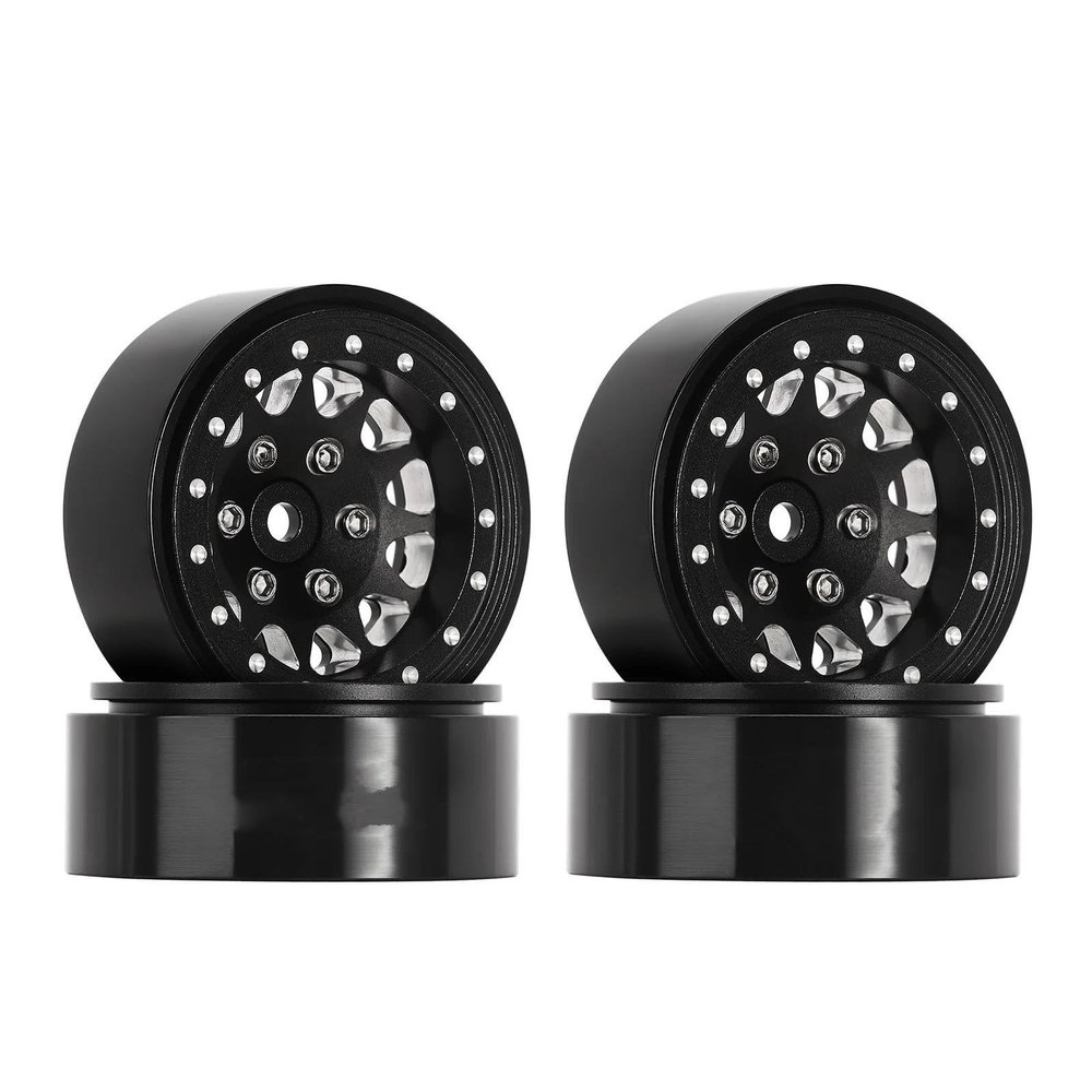 AMLIK RC Car Accessories 1.3 Aluminium Beadlock Wheel Rims for 1/24 1/18 RC Crawler Car (W1301)