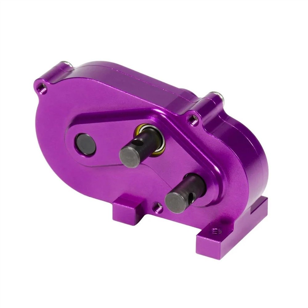 AMLIK RC Car Accessories Machined Aluminum 30% OD Transfer Case Transmission with Delrin Spur Gear for 1/10 RC Crawler Cheater Rigs Comp Builds DIY (Color : 2)