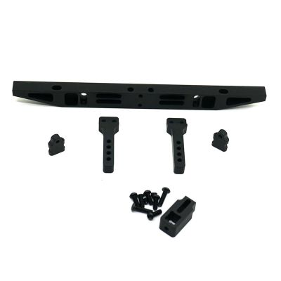 AMLIK RC Car Accessories Compatible with TRX-4 for 1/10 RC Crawler for Defender Aluminum Bull Bar for TRX4 Front Rear Bumper with Winch Tow Hook Mount Upgrade Parts (Color : Rear Bumper)
