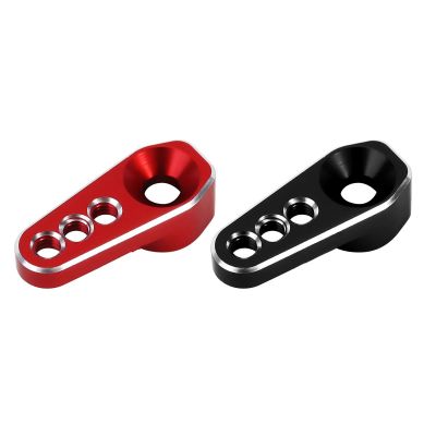 AMLIK RC Car Accessories Compatible with TRX4M Aluminum RC 25T Tooth Servo Horn Steering Arm for 1/18 RC Crawler Car Upgrade (4M-12) (Color : Black and Red)