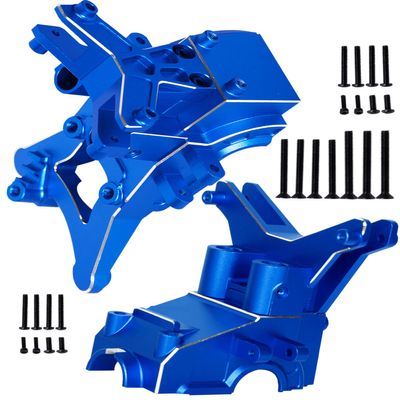 RCHuiWow RC Composite Front Rear Upper Gearbox Covers and Shock Tower Upgrades for 1/10 Big Rock 3S BLX,Granite/Senton 3S BLX,Granite/Senton Mega550,1/8 Typhon 3S BLX,Typhon Mega550,Navy Blue
