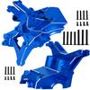 RCHuiWow RC Composite Front Rear Upper Gearbox Covers and Shock Tower Upgrades for 1/10 Big Rock 3S BLX,Granite/Senton 3S BLX,Granite/Senton Mega550,1/8 Typhon 3S BLX,Typhon Mega550,Navy Blue view 1
