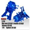 RCHuiWow RC Composite Front Rear Upper Gearbox Covers and Shock Tower Upgrades for 1/10 Big Rock 3S BLX,Granite/Senton 3S BLX,Granite/Senton Mega550,1/8 Typhon 3S BLX,Typhon Mega550,Navy Blue view 2