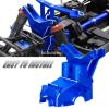 RCHuiWow RC Composite Front Rear Upper Gearbox Covers and Shock Tower Upgrades for 1/10 Big Rock 3S BLX,Granite/Senton 3S BLX,Granite/Senton Mega550,1/8 Typhon 3S BLX,Typhon Mega550,Navy Blue view 3
