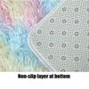 ZuTKekon Indoor Modern Round Shaped Area Rugs, Fluffy Non-Slip Floor Carpets, Silky Mat for Home Decor Living Room Bedroom Pet Room (Rainbow,3.3Ft) view 2