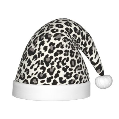 EniLsa Black Leopard Print Print,Christmas Santa Hats For Children 14.2x11 Inch Christmas Santa Hats Party Supplies