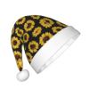 EniLsa Golden Sunflowers Print,Christmas Santa Hats For Children 14.2x11 Inch Christmas Santa Hats Party Supplies view 2