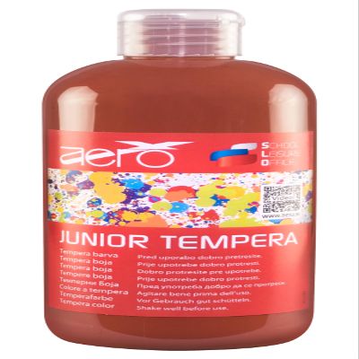 AERO Tempera Single Colours, 0.5 L, Bright and Intense Colours, Highly Pigmented, Can Be Painted with Water, Suitable for Numerous Painting Techniques, Burnt Siena