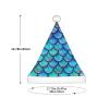 EniLsa Mermaid Teal Fish Scale Print,Christmas Santa Hats For Children 14.2x11 Inch Christmas Santa Hats Party Supplies view 3