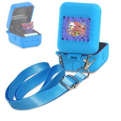 RAWECUD Silicone Case for Bitzee Original Interactive Toy Digital Pet with 15 Animals, Protective Skin Cover for Bitzee Original Virtual Electronic Digital Pet Accessories (Blue Case)