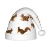 EniLsa Cute Squirrel Print,Christmas Santa Hats For Children 14.2x11 Inch Christmas Santa Hats Party Supplies view 1