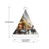 Paris Street Scene Eiffel Tower Print Christmas Hat, Santa Hat For Kids,Xmas Hat,Unisex Velvet Classic Toddler Santa Claus Hat view 3