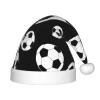 EniLsa Soccer Black Print,Christmas Santa Hats For Children 14.2x11 Inch Christmas Santa Hats Party Supplies view 1