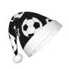 EniLsa Soccer Black Print,Christmas Santa Hats For Children 14.2x11 Inch Christmas Santa Hats Party Supplies view 2