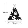 EniLsa Soccer Black Print,Christmas Santa Hats For Children 14.2x11 Inch Christmas Santa Hats Party Supplies view 3