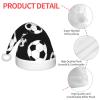 EniLsa Soccer Black Print,Christmas Santa Hats For Children 14.2x11 Inch Christmas Santa Hats Party Supplies view 4