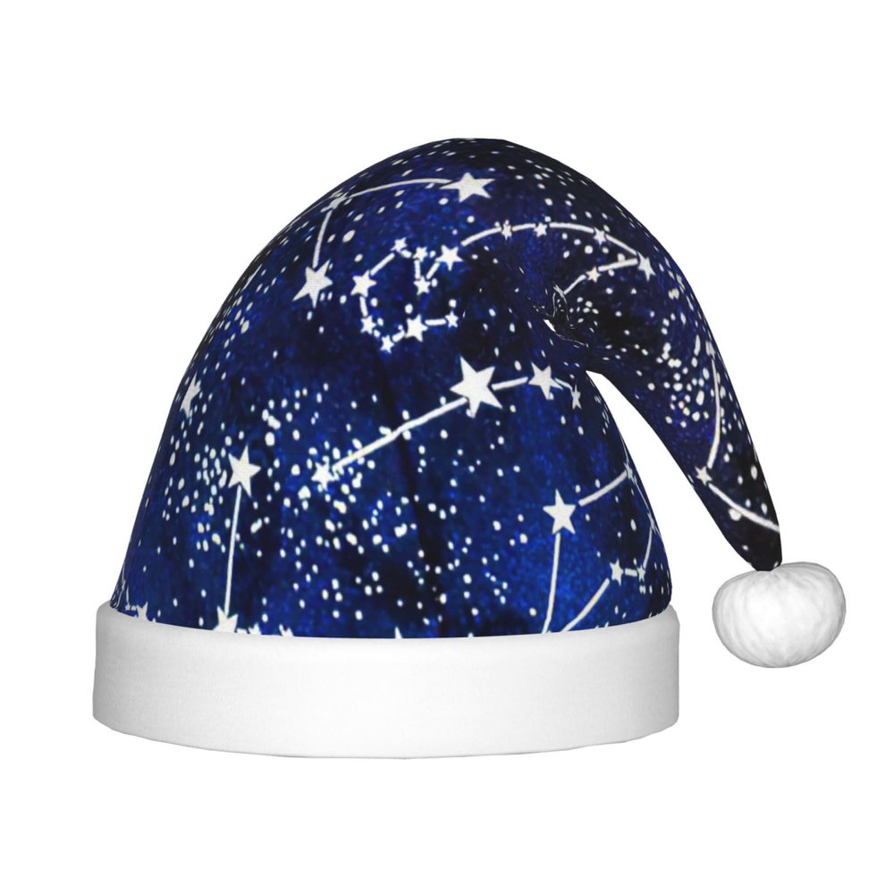 EniLsa Glow In The Dark Print,Christmas Santa Hats For Children 14.2x11 Inch Christmas Santa Hats Party Supplies