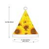 EniLsa Yellow Sunflower Print,Christmas Santa Hats For Children 14.2x11 Inch Christmas Santa Hats Party Supplies view 3