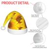 EniLsa Yellow Sunflower Print,Christmas Santa Hats For Children 14.2x11 Inch Christmas Santa Hats Party Supplies view 4