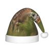 Whitetail Deer Fawn In Wilderness Stag Print Christmas Hat, Santa Hat For Kids,Xmas Hat,Unisex Velvet Classic Toddler Santa Claus Hat view 1