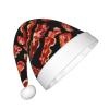 EniLsa Bacon Pattern Print,Christmas Santa Hats For Children 14.2x11 Inch Christmas Santa Hats Party Supplies view 2