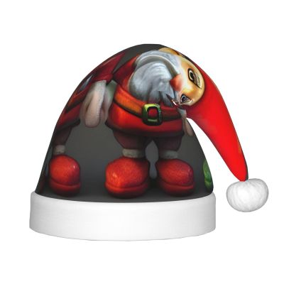 Christmas Gnomes Print Christmas Hat, Santa Hat For Kids,Xmas Hat,Unisex Velvet Classic Toddler Santa Claus Hat